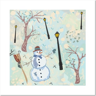 Snowman Posters and Art